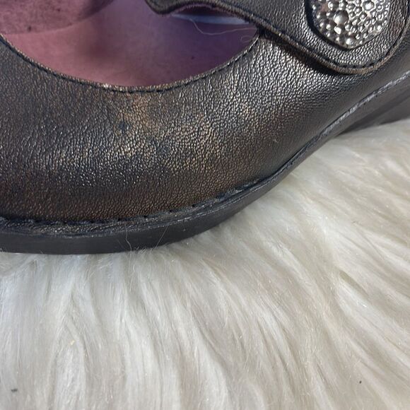 Dansko Adele Brown Leather Mary Jane Wedge Heels Sz 41/10.5-11 - Picture 7 of 8